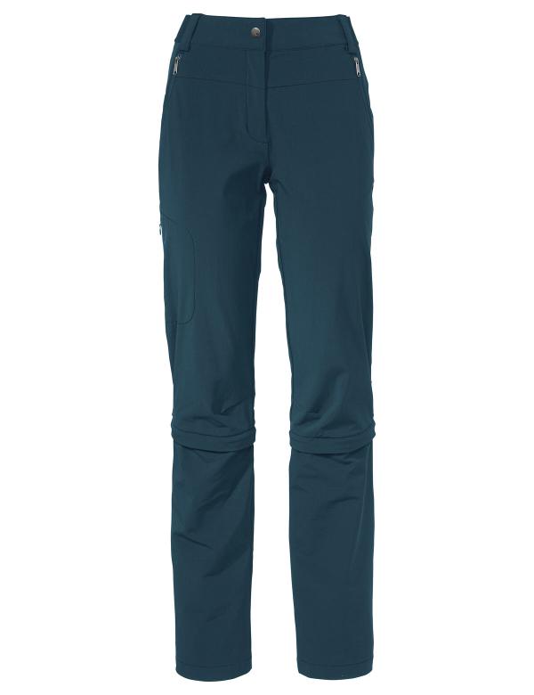 VAUDE Women's Farley Stretch Capri T-Zip Pants III dark sea Gr&ouml;&szlig; 40-Short