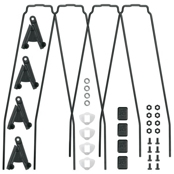 SKS GERMANY BLUEMELS STYLE 27.5&ldquo; - 29&ldquo;, 65 mm - ESC V-Adapter Streben Set schwarz 