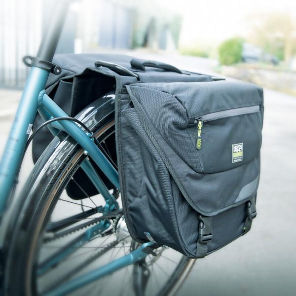 SKS GERMANY ML-Doppeltasche Pannier Classic, schwarz/lime   Produktbild 1
