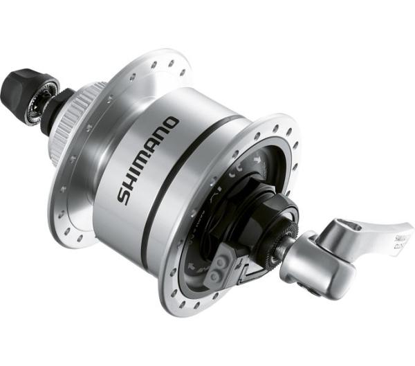 SHIMANO Nabendynamo DH-3D72 6 Volt/3 Watt 32 Loch Center-Lock Silber Produktbild 1