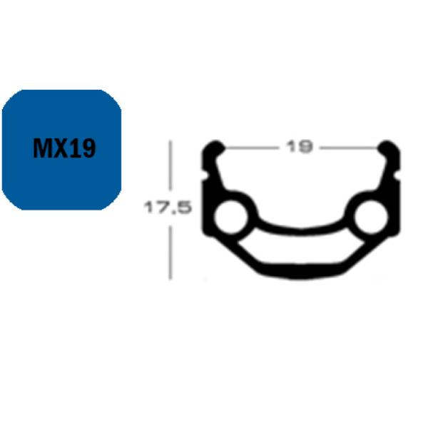 Exal Felge MX19 19-559 28" 36 Loch Schwarz Einfach &Ouml;sung