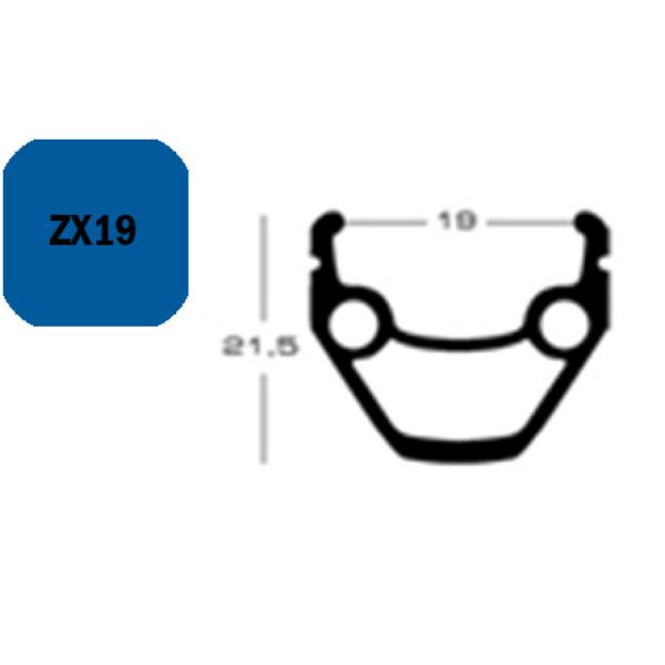 Exal FELGE ZX 19, 28" 36L SCHW 19-622 VL:8,5MM DOPPELOESEN