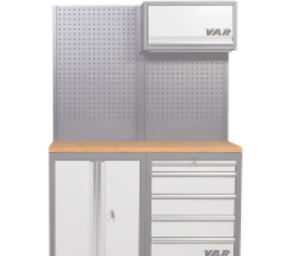VAR Holz-Arbeitsplatte MO-52282 f&uuml;r 2 Schr&auml;nke 1361 x 463 x 40 mm Produktbild 1