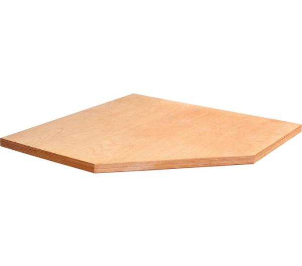 VAR Holz-Arbeitsplatte MO-52284 für Eckschrank 865 x 865 x 40 mm