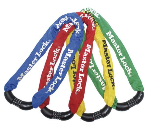 Master Lock Kettenschloss 8392 Rot 8 mm x 900 mm Zahlenkombination einstellbar Produktbild 1