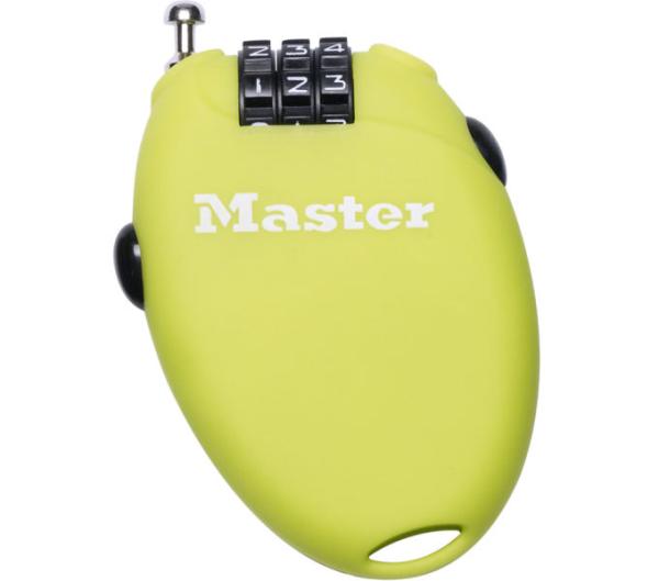 Master Lock Kabelschloss Retractor 4er Pack 2 mm x 700 mm Zahlenkombination einstellbar Produktbild 3