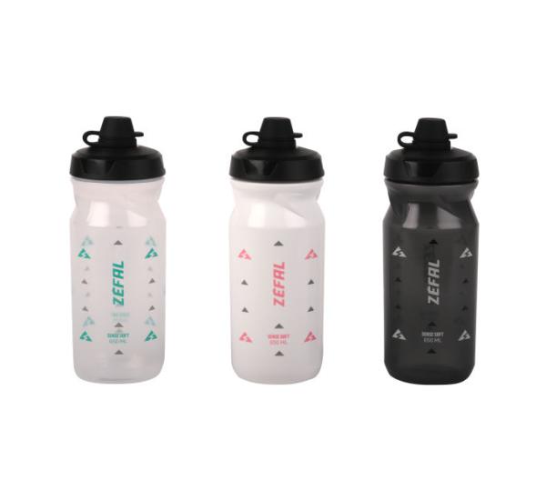 Z&eacute;fal Trinkflasche Sense Soft No-Mud Smoke Schwarz 650 ml Produktbild 1