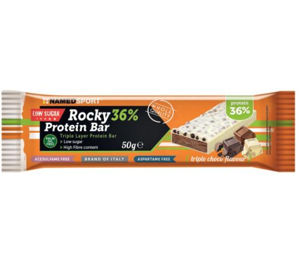 NAMEDSPORT NAMEDSPORT Proteinriegel ROCKY 36% PROTEIN BAR Triple Choco 12 x 50 g