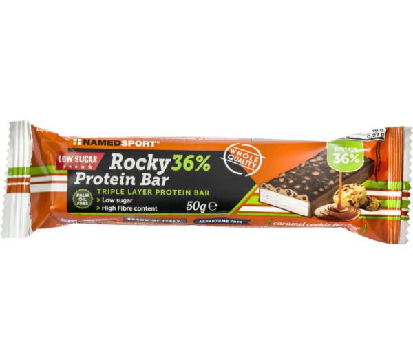 NAMEDSPORT NAMEDSPORT Proteinriegel ROCKY 36% PROTEIN BAR Caramel 12 x 50 g Produktbild 1