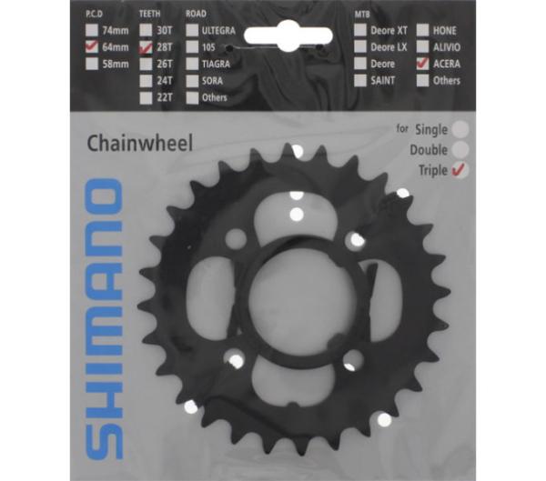 SHIMANO Kettenblatt ACERA FC-M361 28 Z&auml;hne