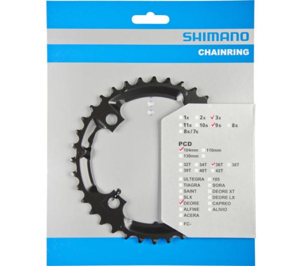 SHIMANO Kettenblatt DEORE FC-M590, FC-M591 36 Z&auml;hne