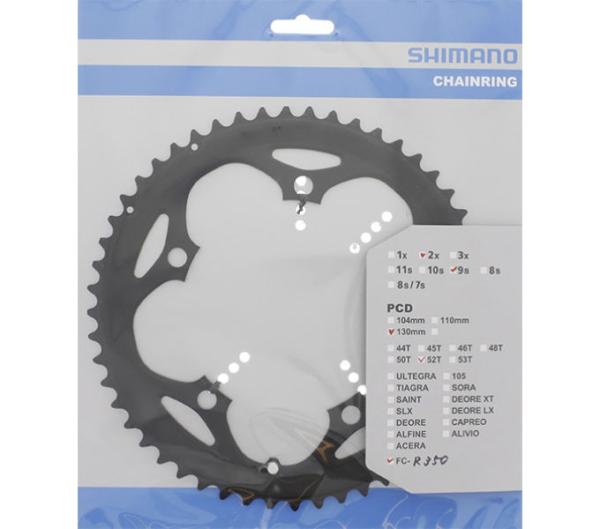 SHIMANO Kettenblatt FC-R350 52 Z&auml;hne Schwarz