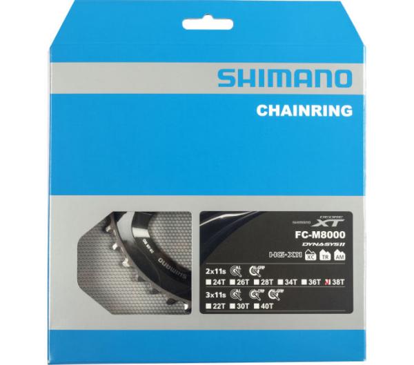 SHIMANO Kettenblatt DEORE XT FC-M8000 38 Z&auml;hne