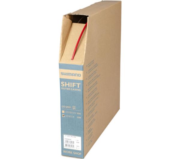 SHIMANO Schaltzugau&szlig;enh&uuml;lle OT-SP41 25 m Rot Produktbild 1